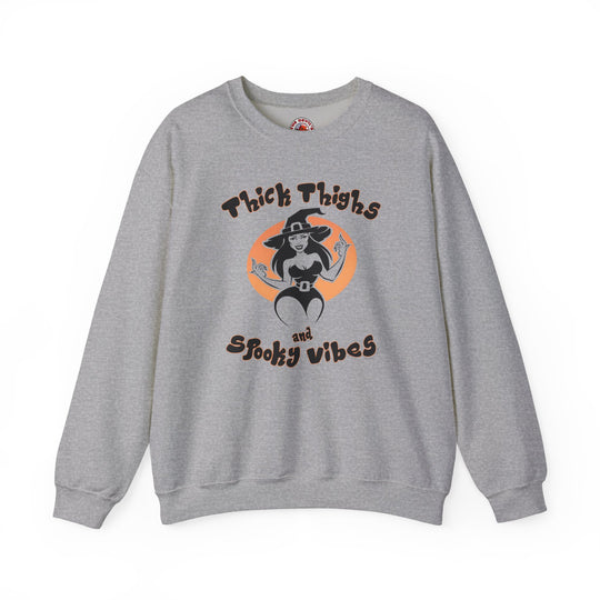 Thick Thighs and Spooky Vibes Crewneck Sweatshirt
