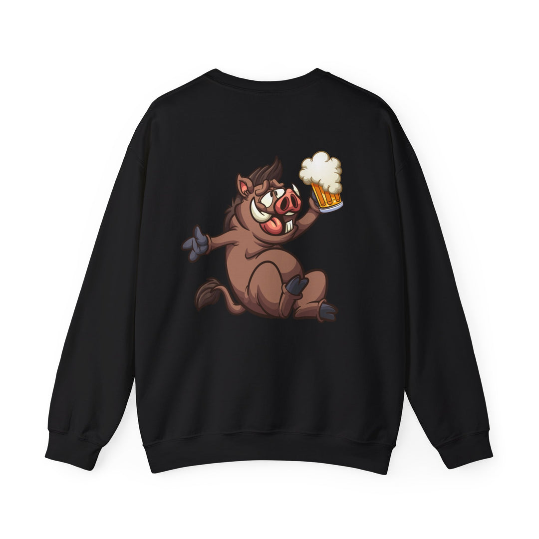 Beer Drinking Boar Crewneck Sweatshirt