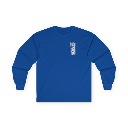 American Flag QR Code Long Sleeve Tee