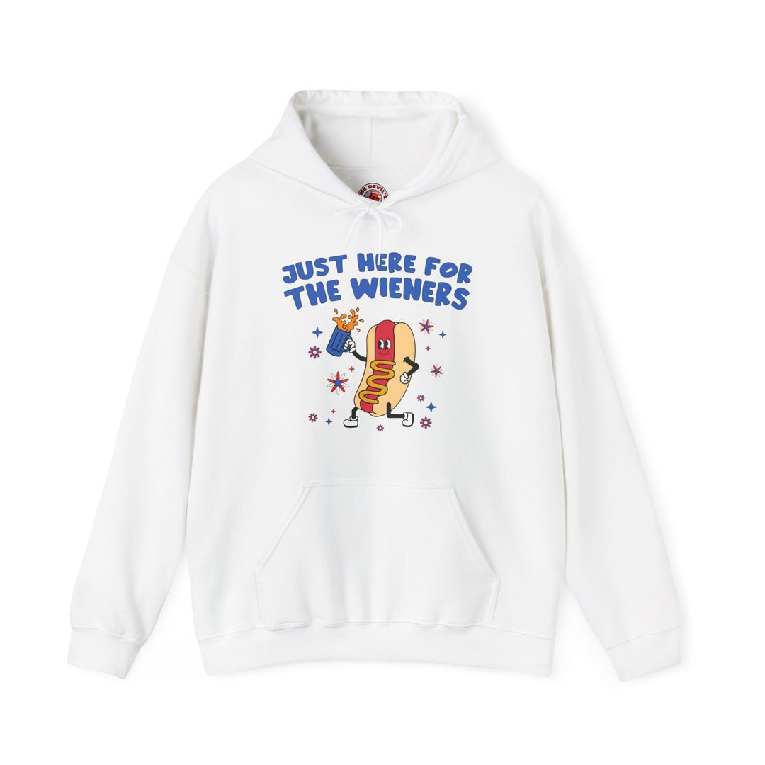 Just Here For The Wieners Hooded Sweatshirt