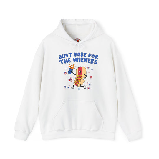 Just Here For The Wieners Hooded Sweatshirt