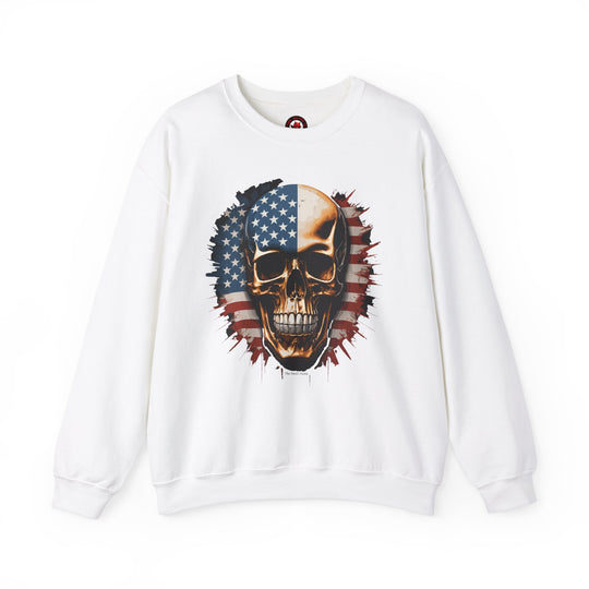 American Flag Skull Crewneck Sweatshirt