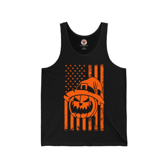 Pumpkin American Flag Tank Top