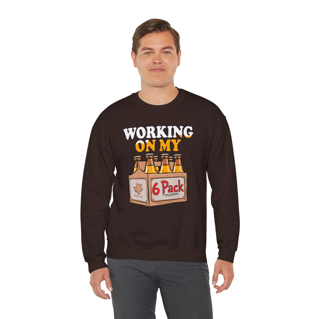Working On My 6 Pack Crewneck Sweatshirt