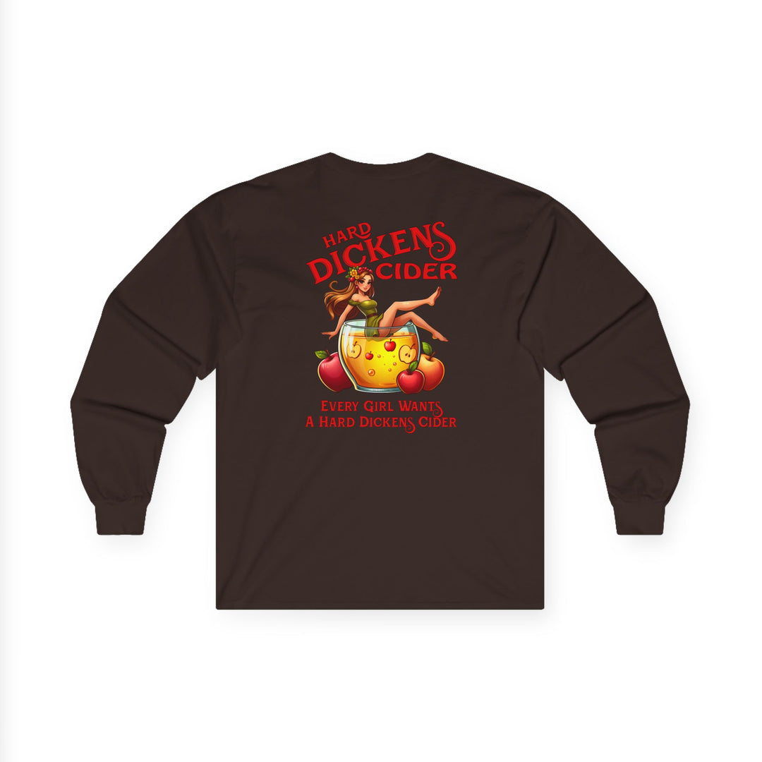 Hard Dickens Cider Front/Back Long Sleeve Tee