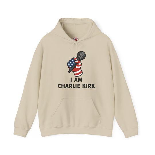 Charlie Kirk Mic Hooded Sweatshirt