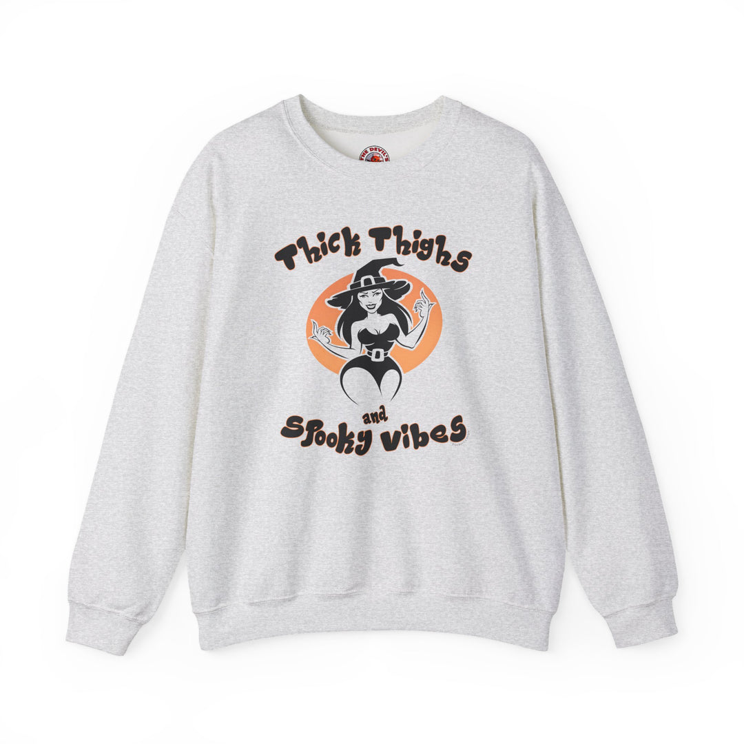 Thick Thighs and Spooky Vibes Crewneck Sweatshirt