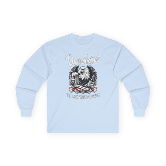 Drinkin' Til I See Stars & Stripes Long Sleeve Tee
