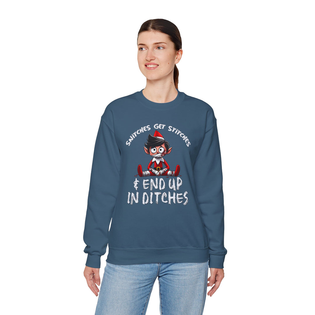 Snitches Get Stitches Crewneck Sweatshirt