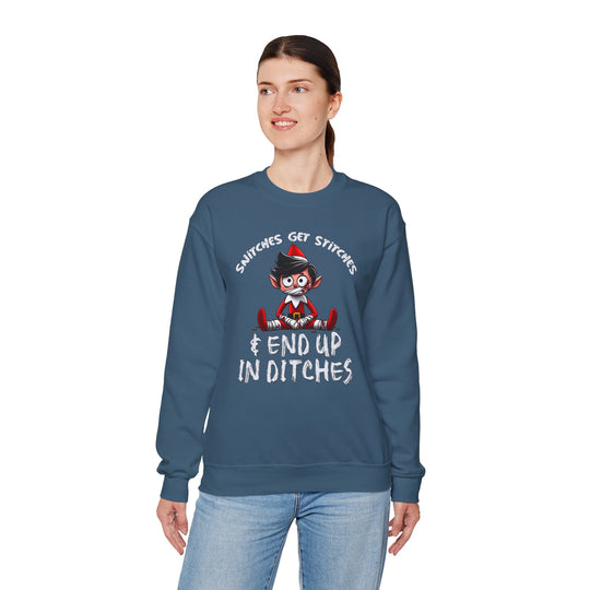 Snitches Get Stitches Crewneck Sweatshirt