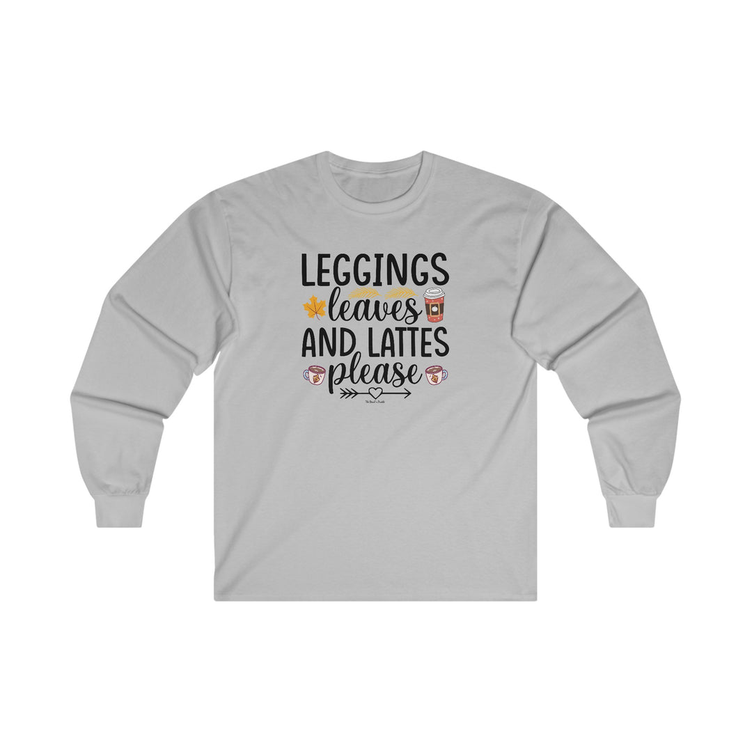 Leggings Leaves and Lattes Please Long Sleeve Tee