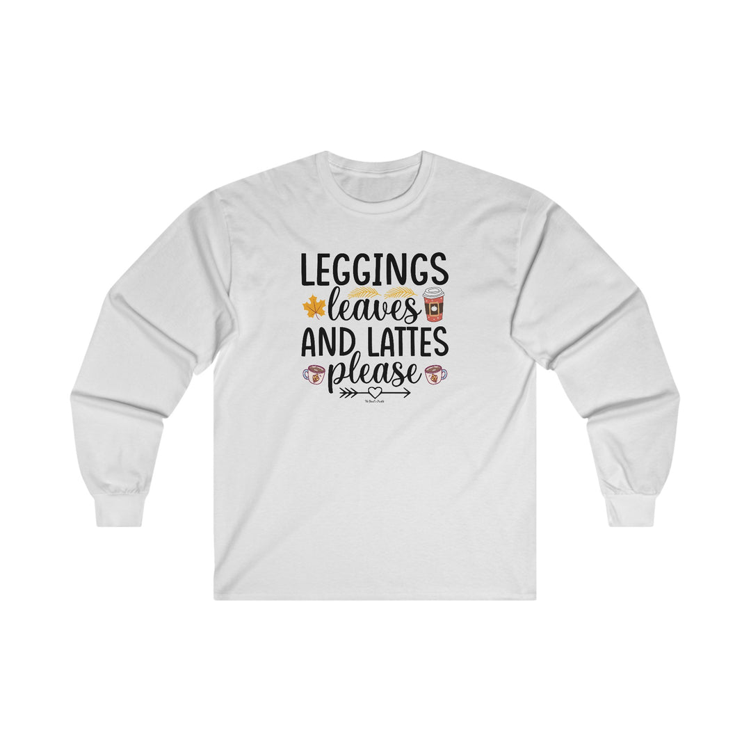 Leggings Leaves and Lattes Please Long Sleeve Tee