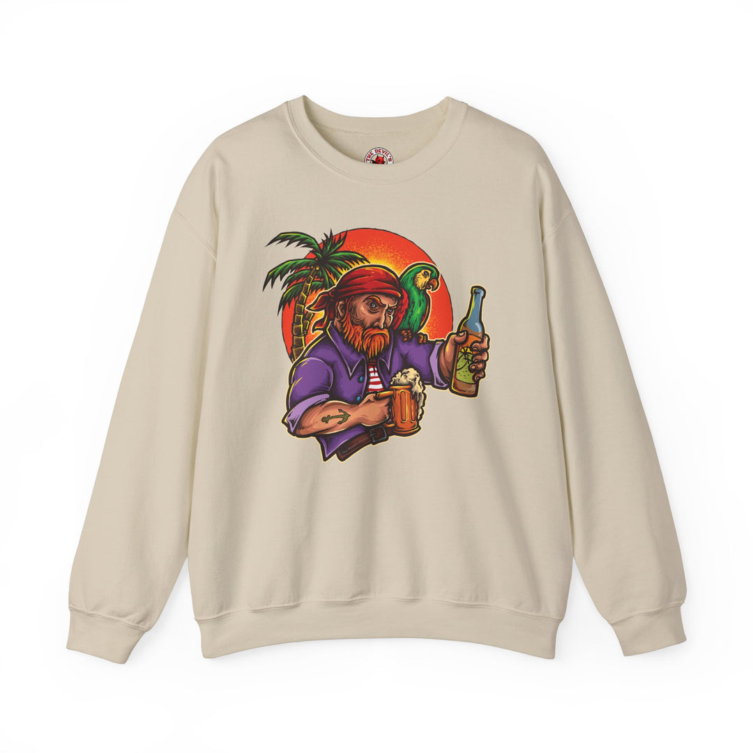 Sunset Pirate Beer Crewneck Sweatshirt