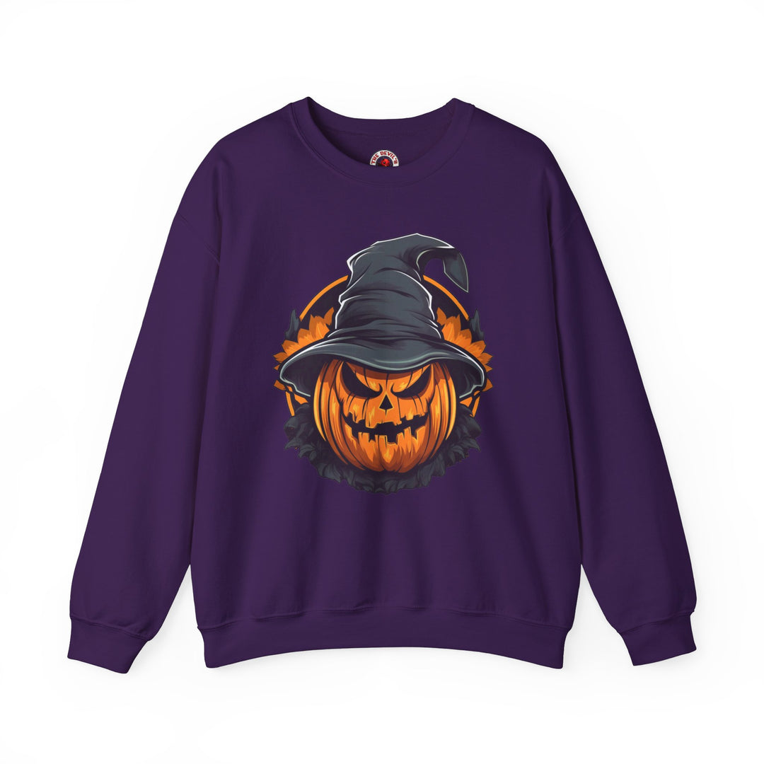 Scary Witch Pumpkin Halloween Crewneck Sweatshirt