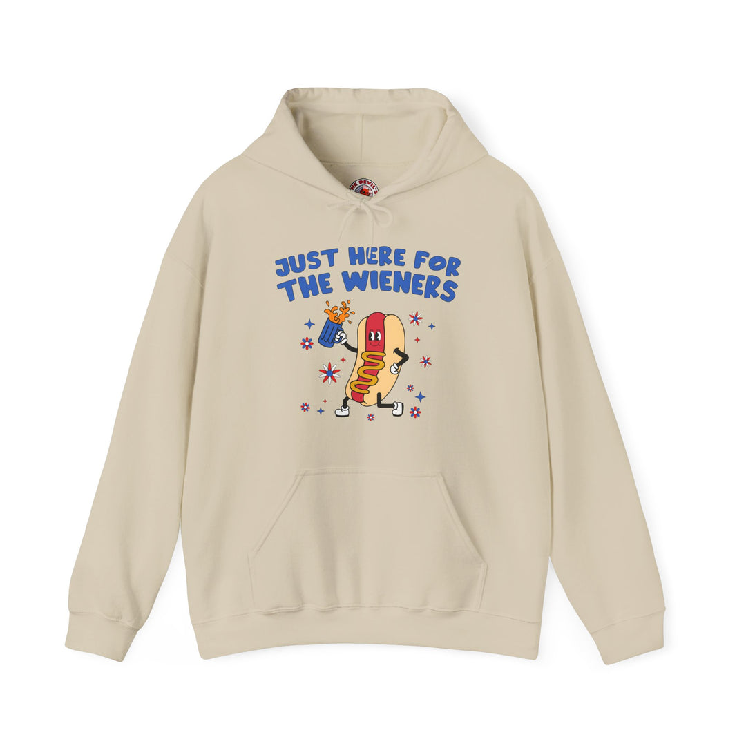 Just Here For The Wieners Hooded Sweatshirt