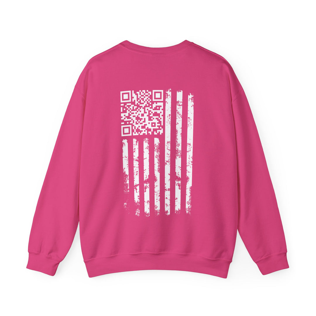 American Flag QR Code Crewneck Sweatshirt
