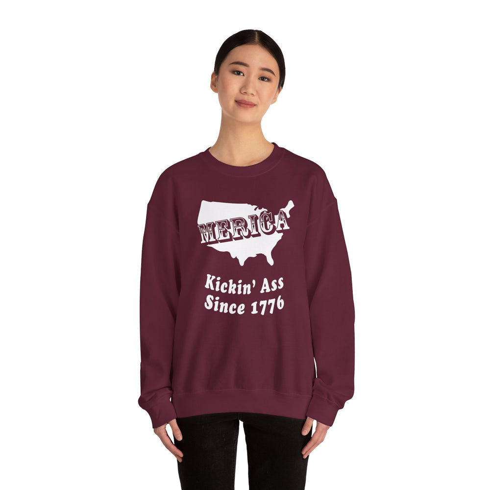 MERICA Kickin' Ass Since 1776 Crewneck Sweatshirt