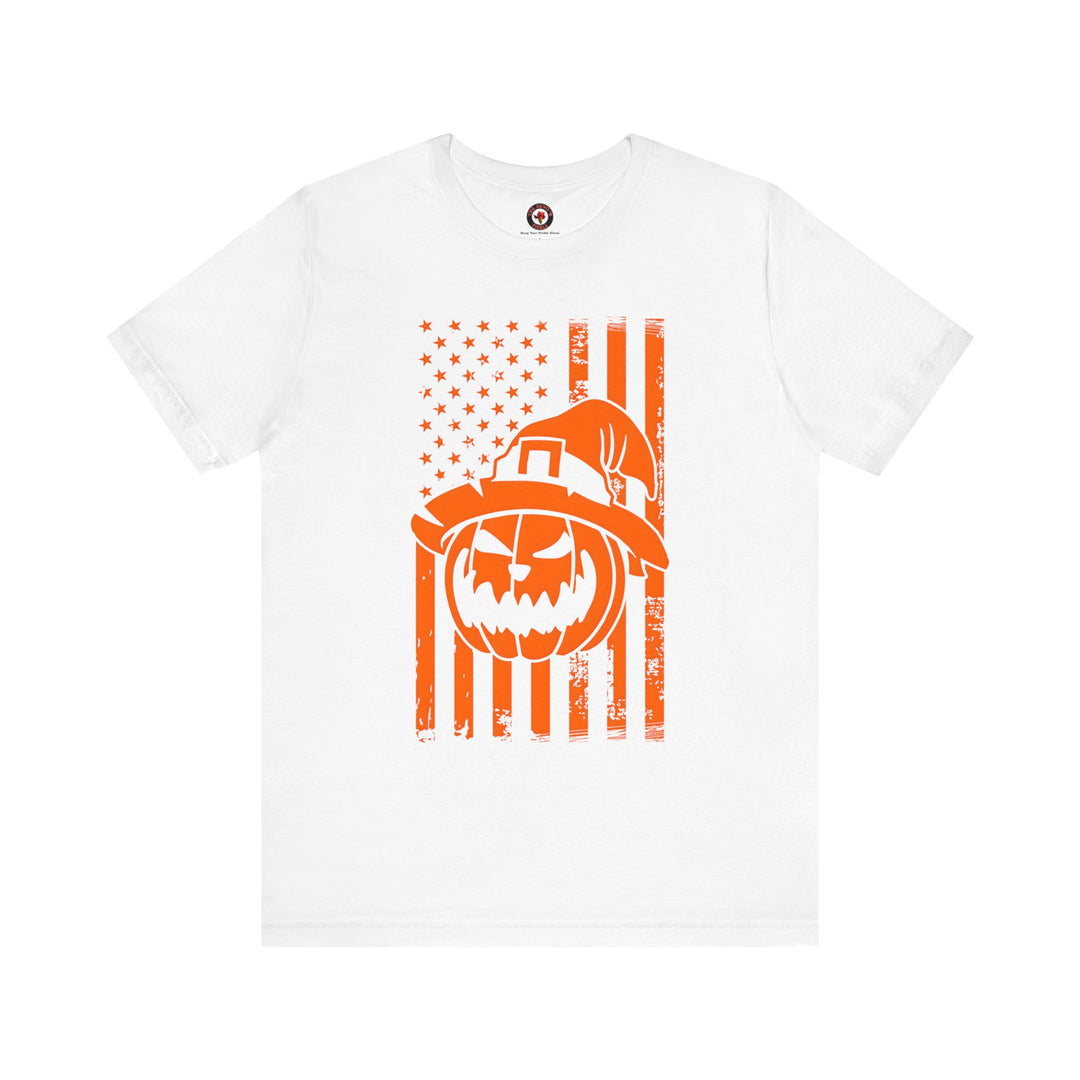 Pumpkin American Flag T-Shirt