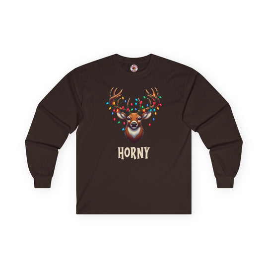 Horny Reindeer Long Sleeve Tee