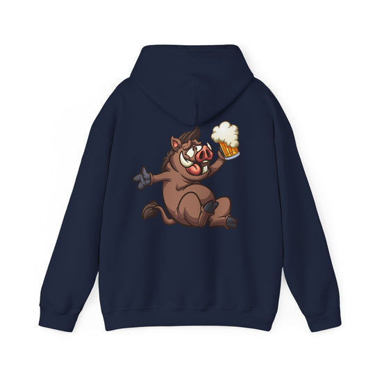 Beer Drinking Boar Hooded Sweatshirt