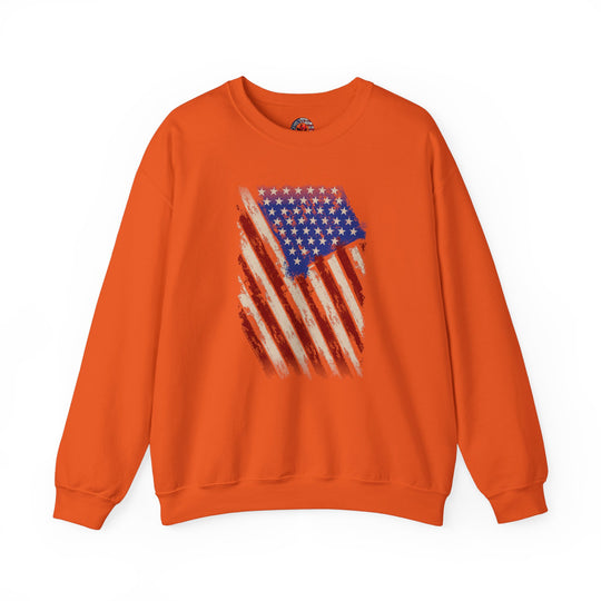 Distressed American Flag Crewneck Sweatshirt