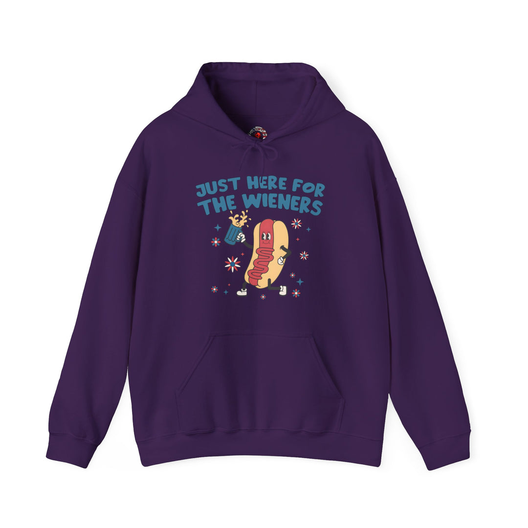 Just Here For The Wieners Hooded Sweatshirt