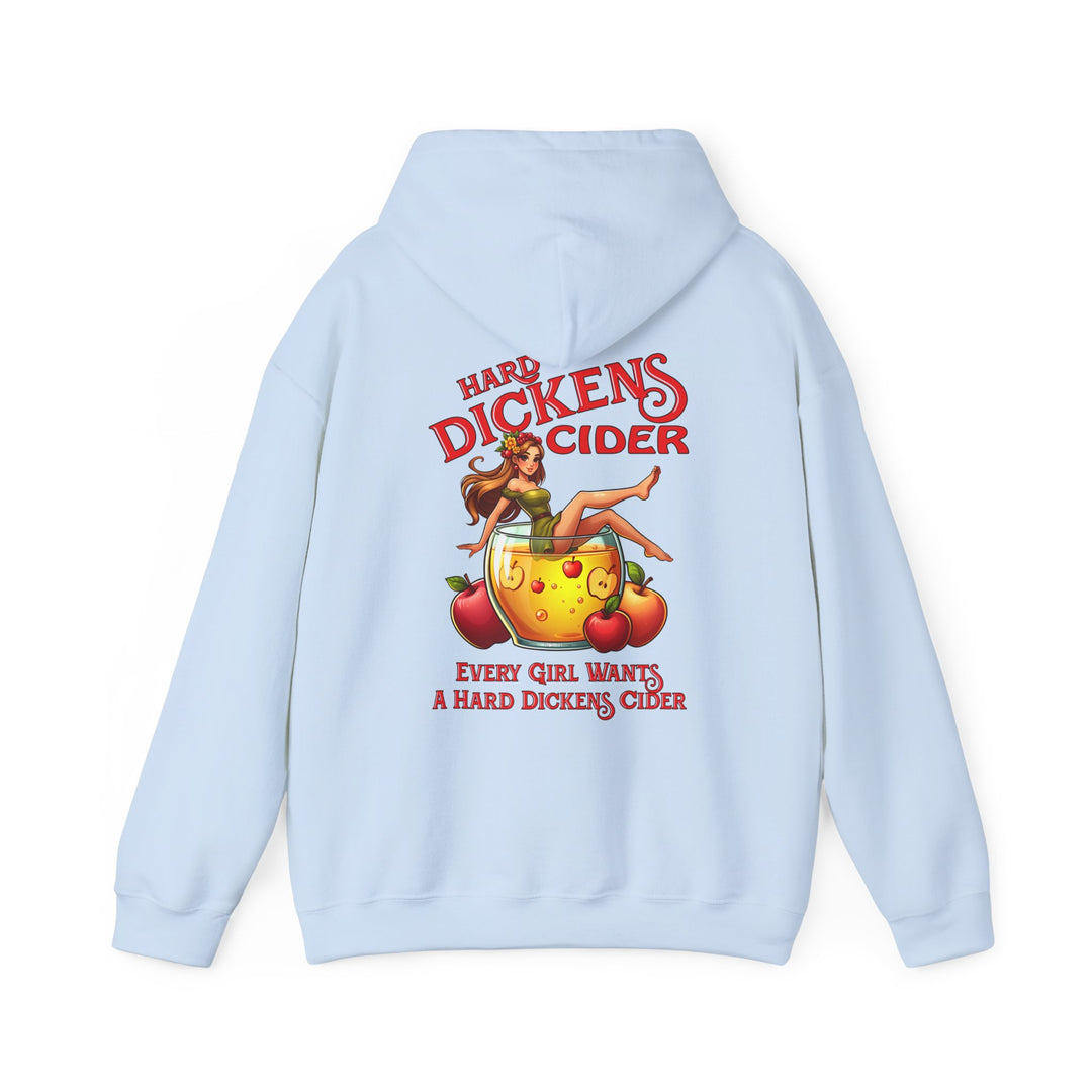 Hard Dickens Cider Front/Back Hooded Sweatshirt