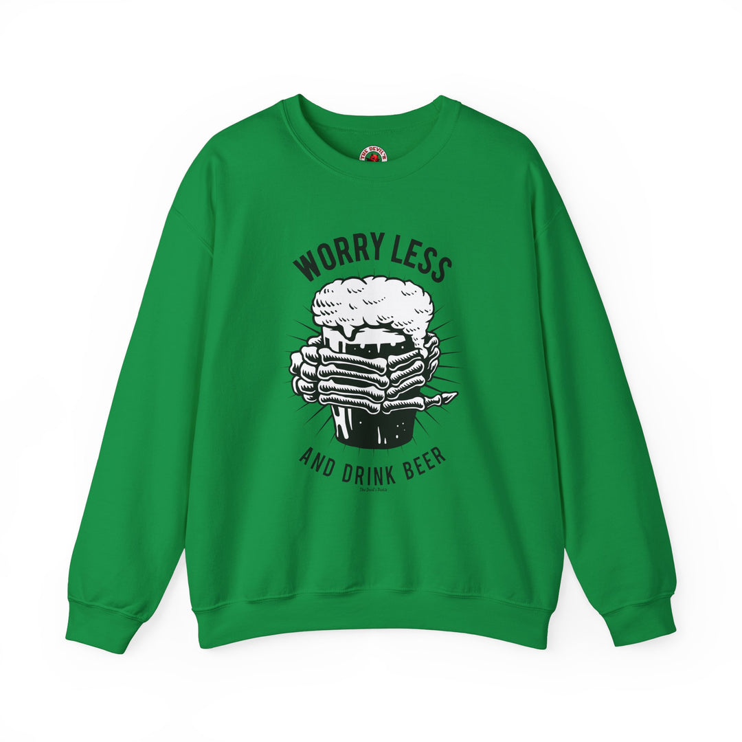 Worry Less and Drink Beer Crewneck Sweatshirt