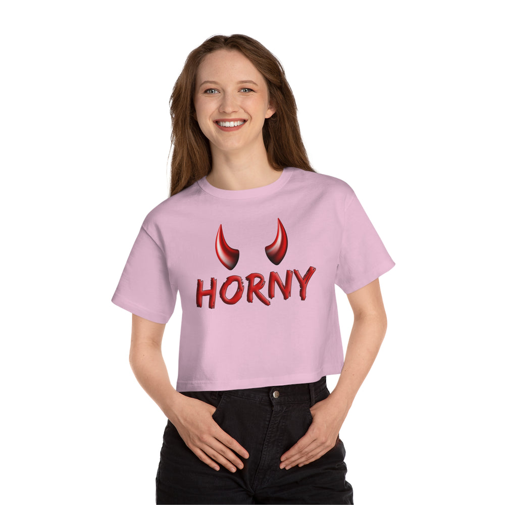 Horny Cropped T-Shirt