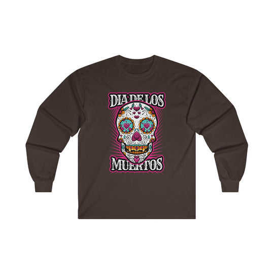 Dia De Los Muertos Skull Long Sleeve Tee