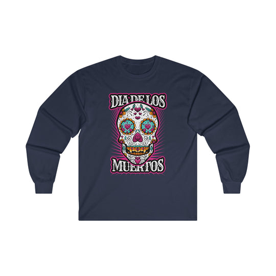 Dia De Los Muertos Skull Long Sleeve Tee