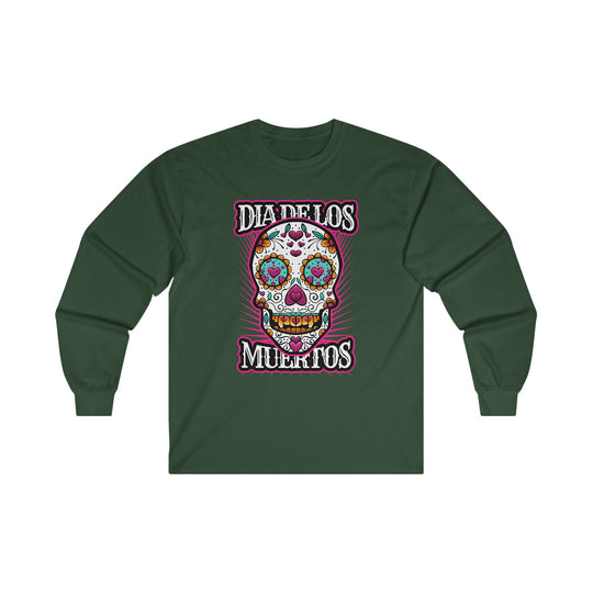 Dia De Los Muertos Skull Long Sleeve Tee