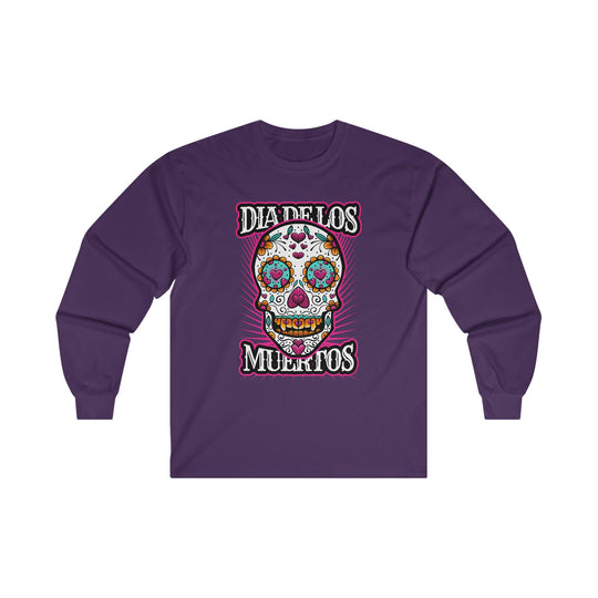 Dia De Los Muertos Skull Long Sleeve Tee