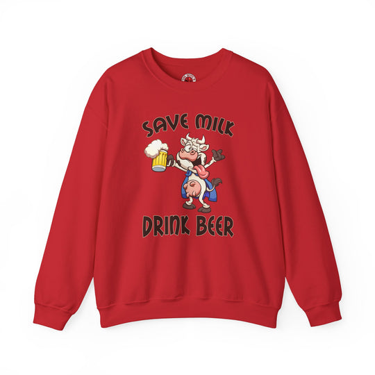 Save Milk Drink Beer Crewneck Sweatshirt