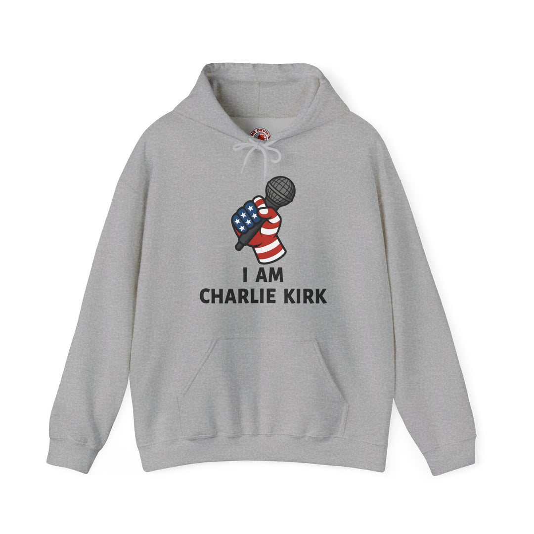 Charlie Kirk Mic Hooded Sweatshirt
