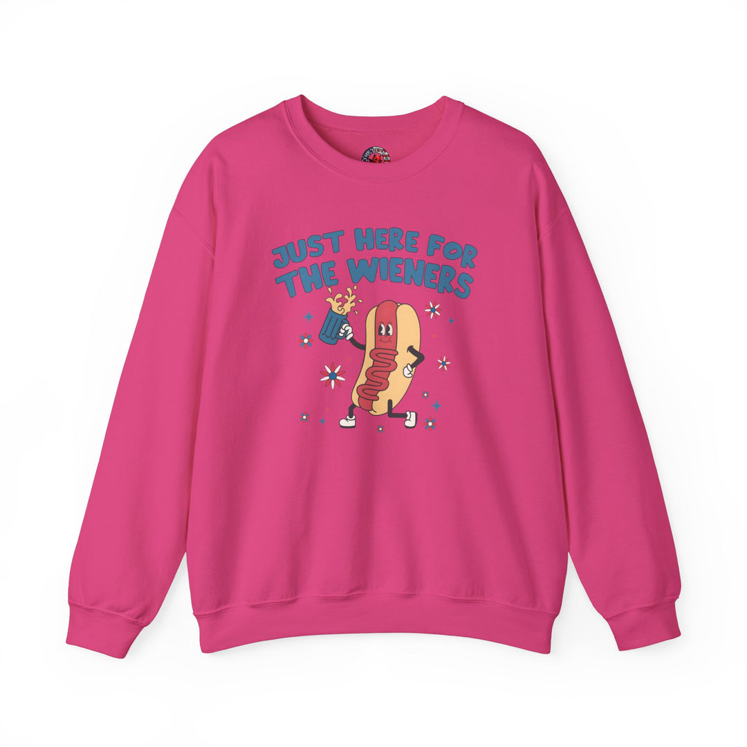 Just Here For The Wieners Crewneck Sweatshirt