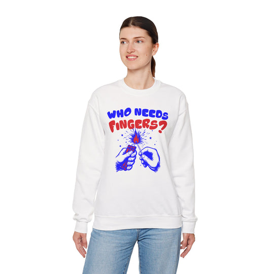 Who Needs Fingers Crewneck Sweatshirt