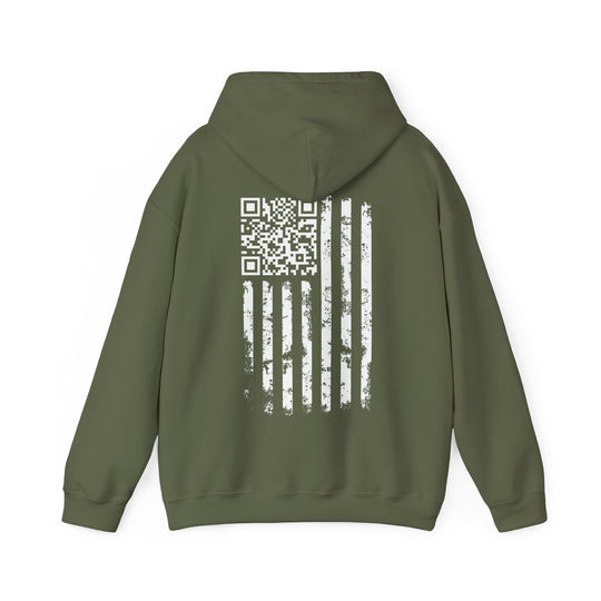 American Flag QR Code Hooded Sweatshirt