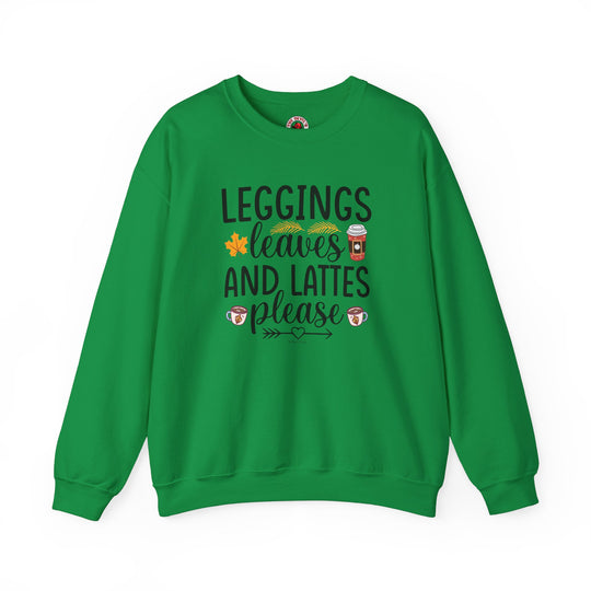 Leggings Leaves and Lattes Please Crewneck Sweatshirt