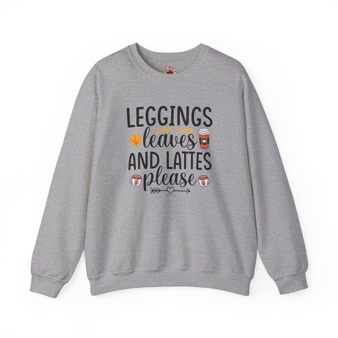 Leggings Leaves and Lattes Please Crewneck Sweatshirt