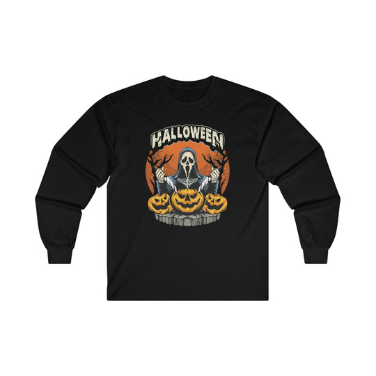 Screamer Killer Ghost Halloween Long Sleeve Tee