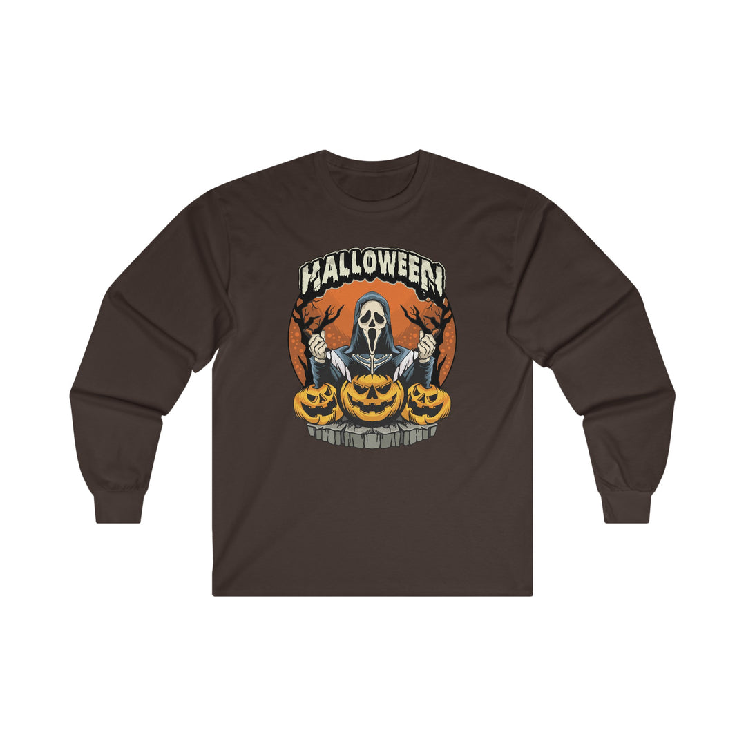 Screamer Killer Ghost Halloween Long Sleeve Tee