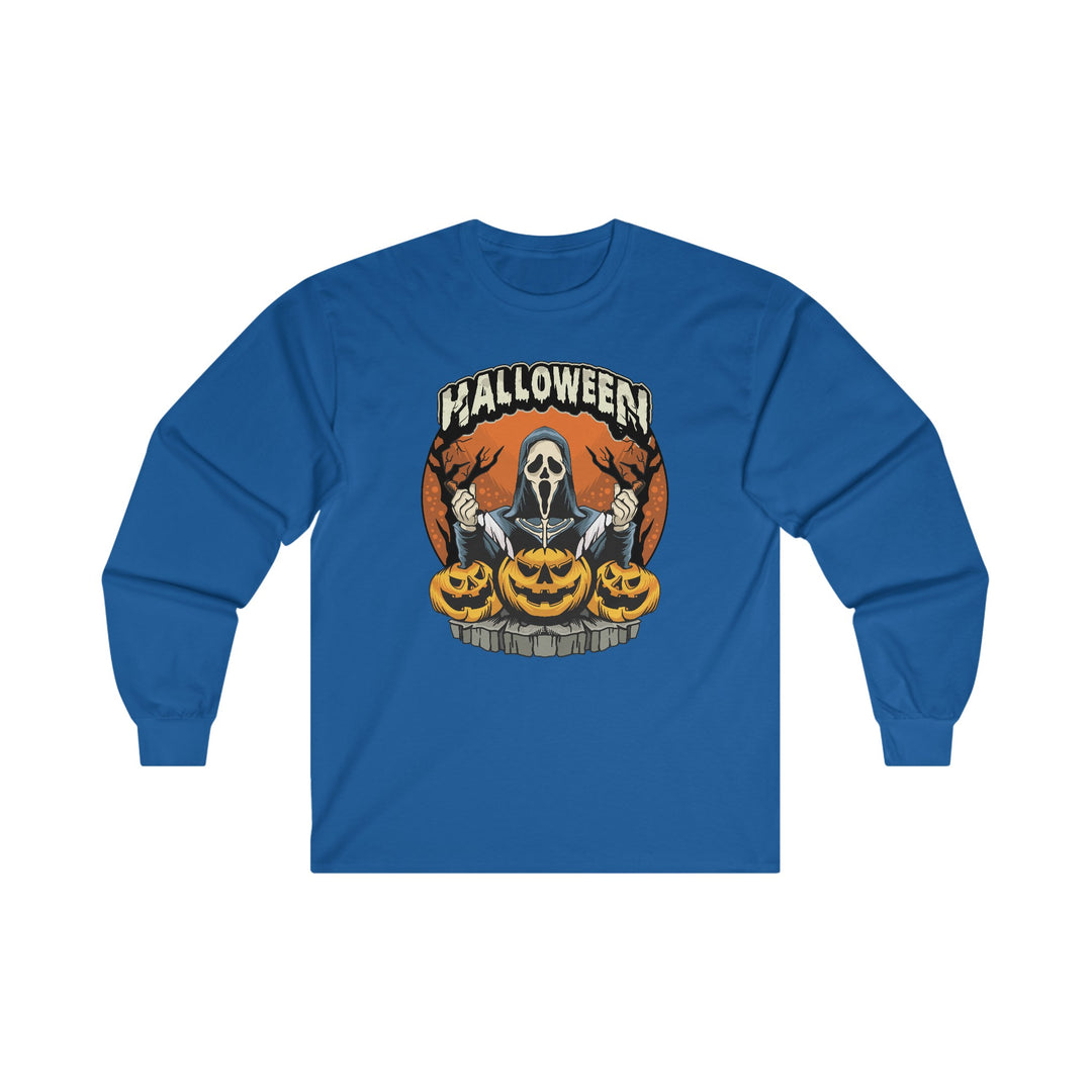 Screamer Killer Ghost Halloween Long Sleeve Tee