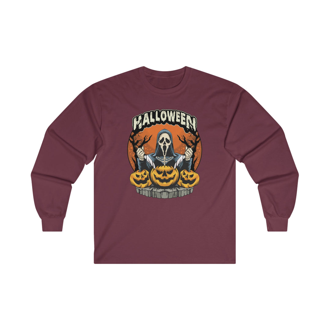 Screamer Killer Ghost Halloween Long Sleeve Tee