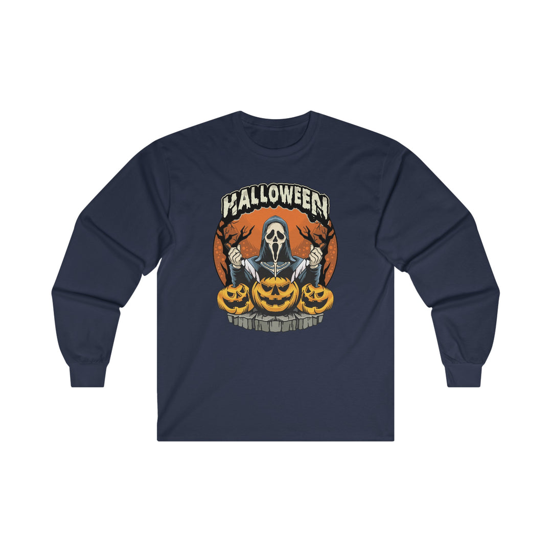 Screamer Killer Ghost Halloween Long Sleeve Tee