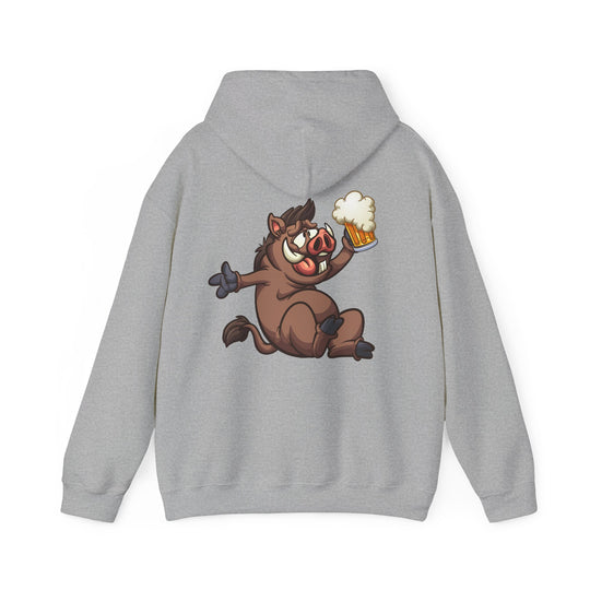 Beer Drinking Boar Hooded Sweatshirt