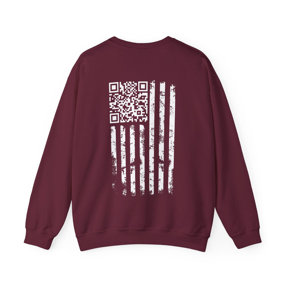 American Flag QR Code Crewneck Sweatshirt