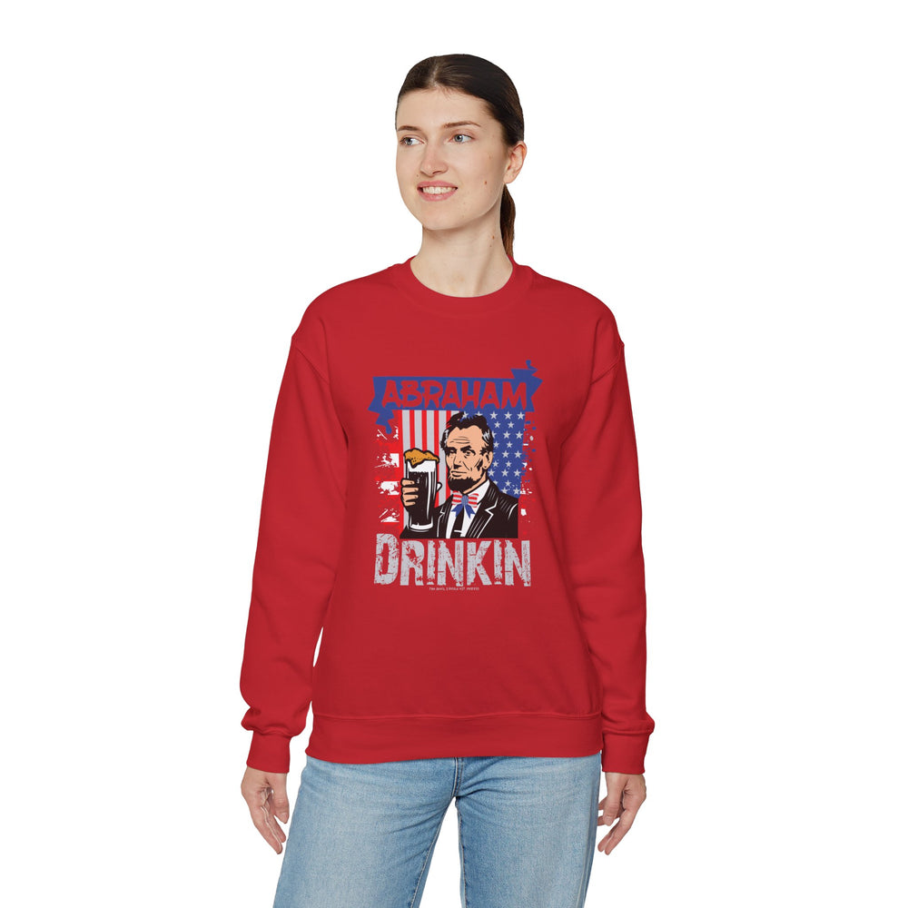 Abraham Drinking Crewneck Sweatshirt