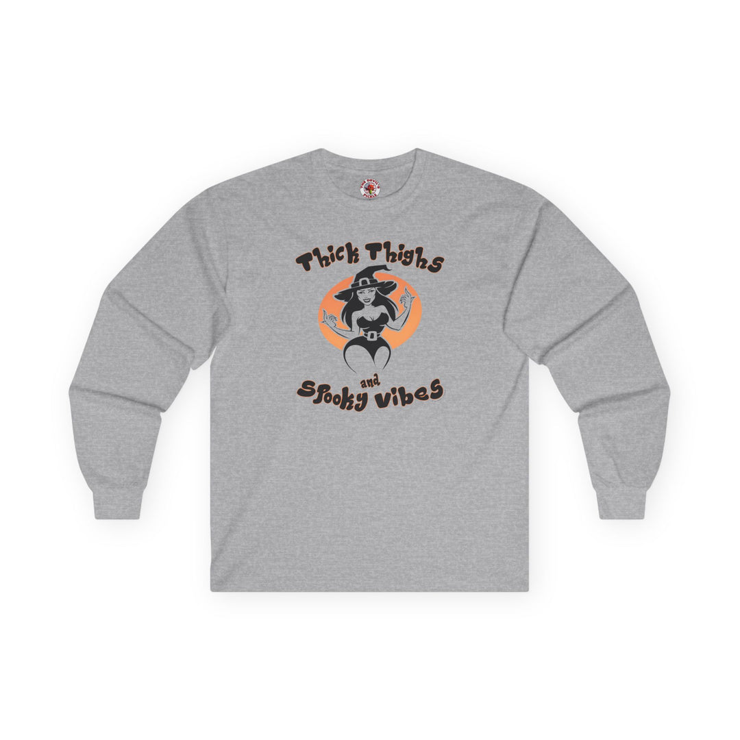 Thick Thighs and Spooky Vibes Long Sleeve Tee