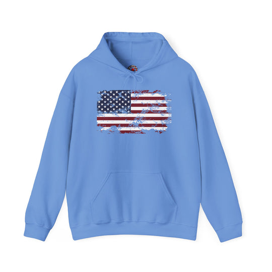 Vintage Style American Flag Hooded Sweatshirt